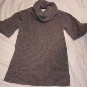 Loft cowl neck short sleeve sweater